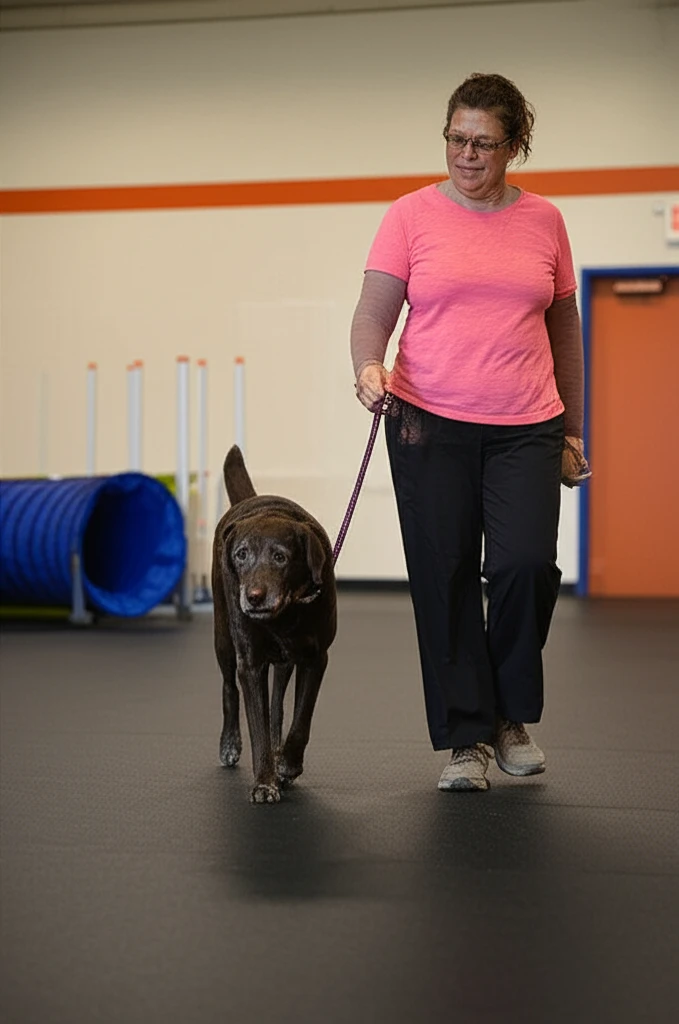 Senior dog enjoying gentle training at Zoom Room